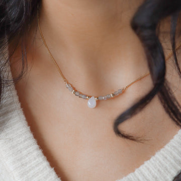 ANJALI | Collier labradorite et pierre de lune - Hipsy