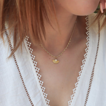 HANAÉ | Collier éventail gold filled - Hipsy