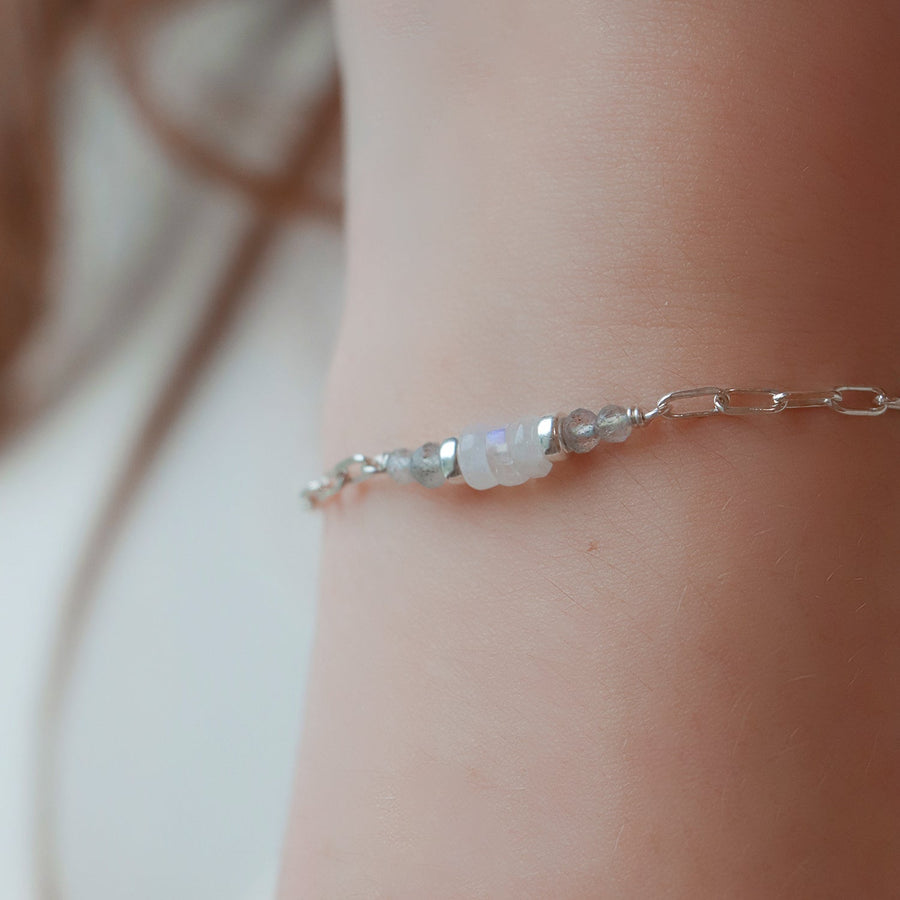 LAYLA | Bracelet pierre de lune labradorite - Hipsy