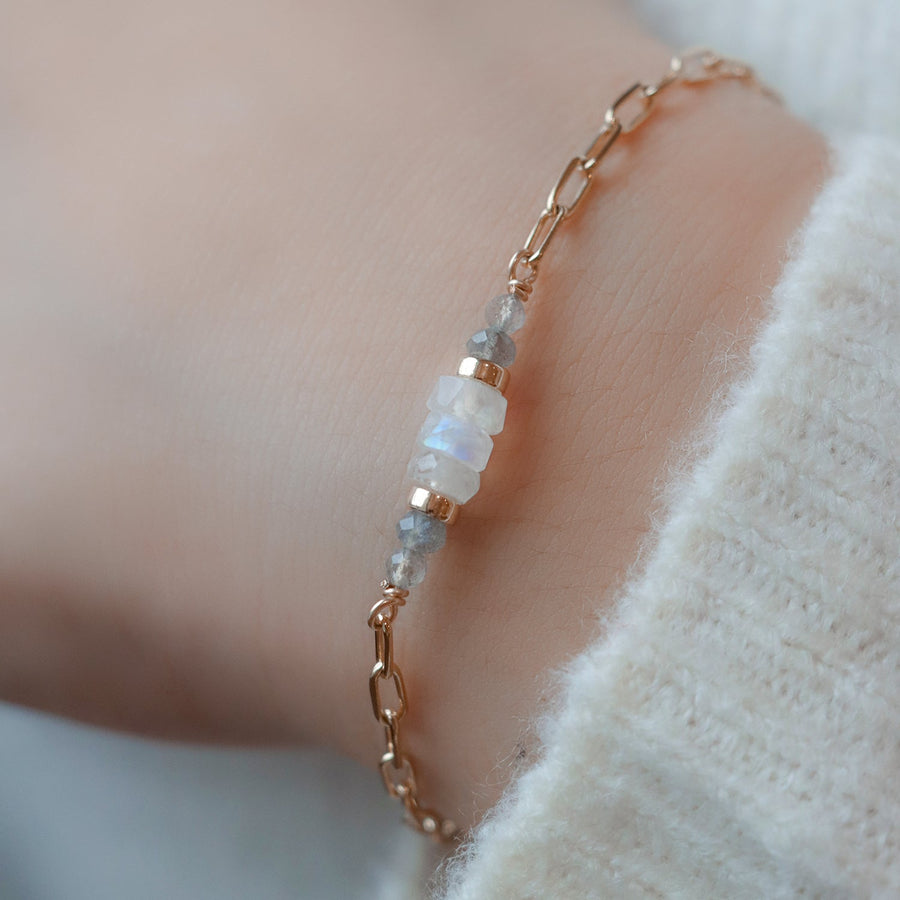 LAYLA | Bracelet pierre de lune labradorite - Hipsy