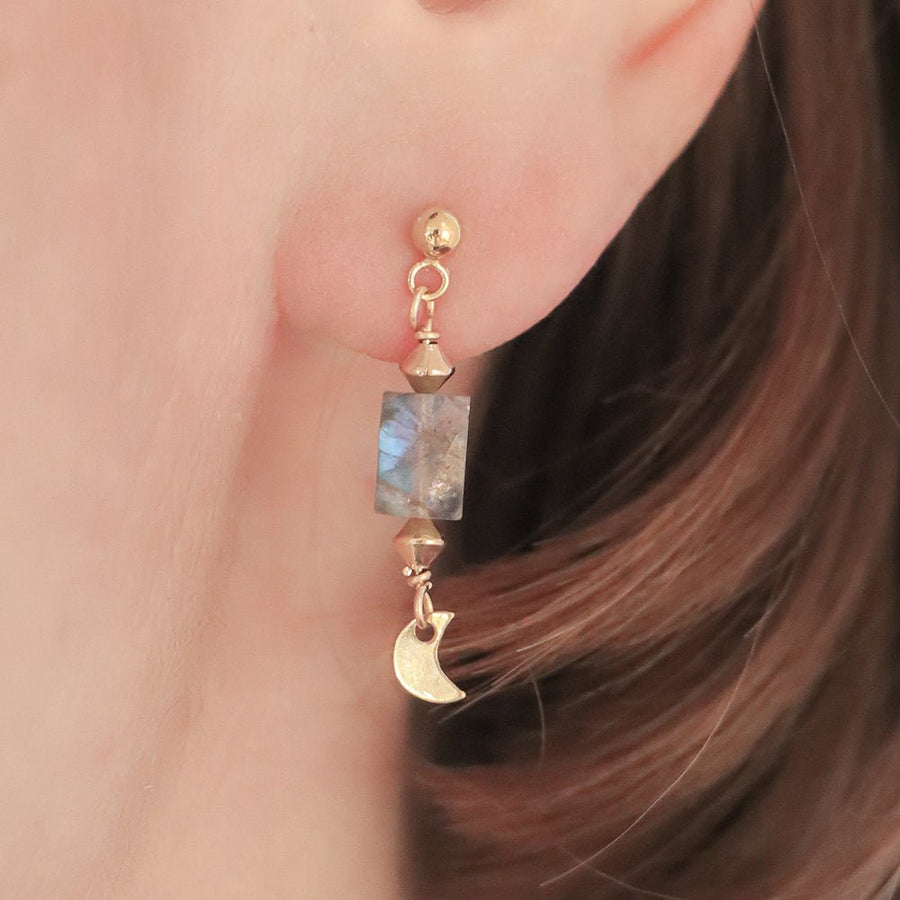 LUA | Boucles d'oreilles labradorite - Hipsy